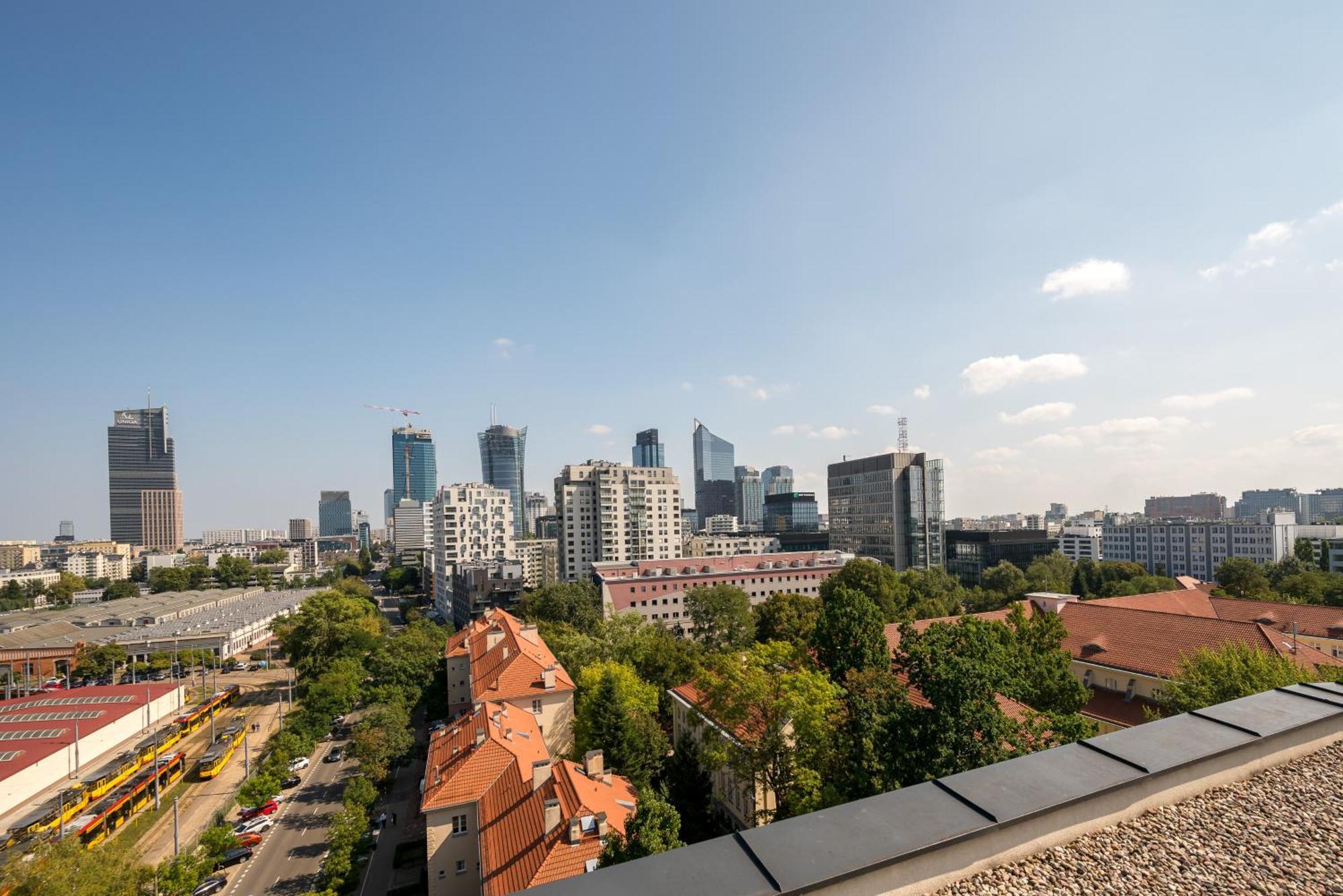 Luxury 2-Bedroom Penthouse Warsaw Skyline 15M Terrace, Garage, Gym, Rooftop & Only 500 M To Metro Exterior foto