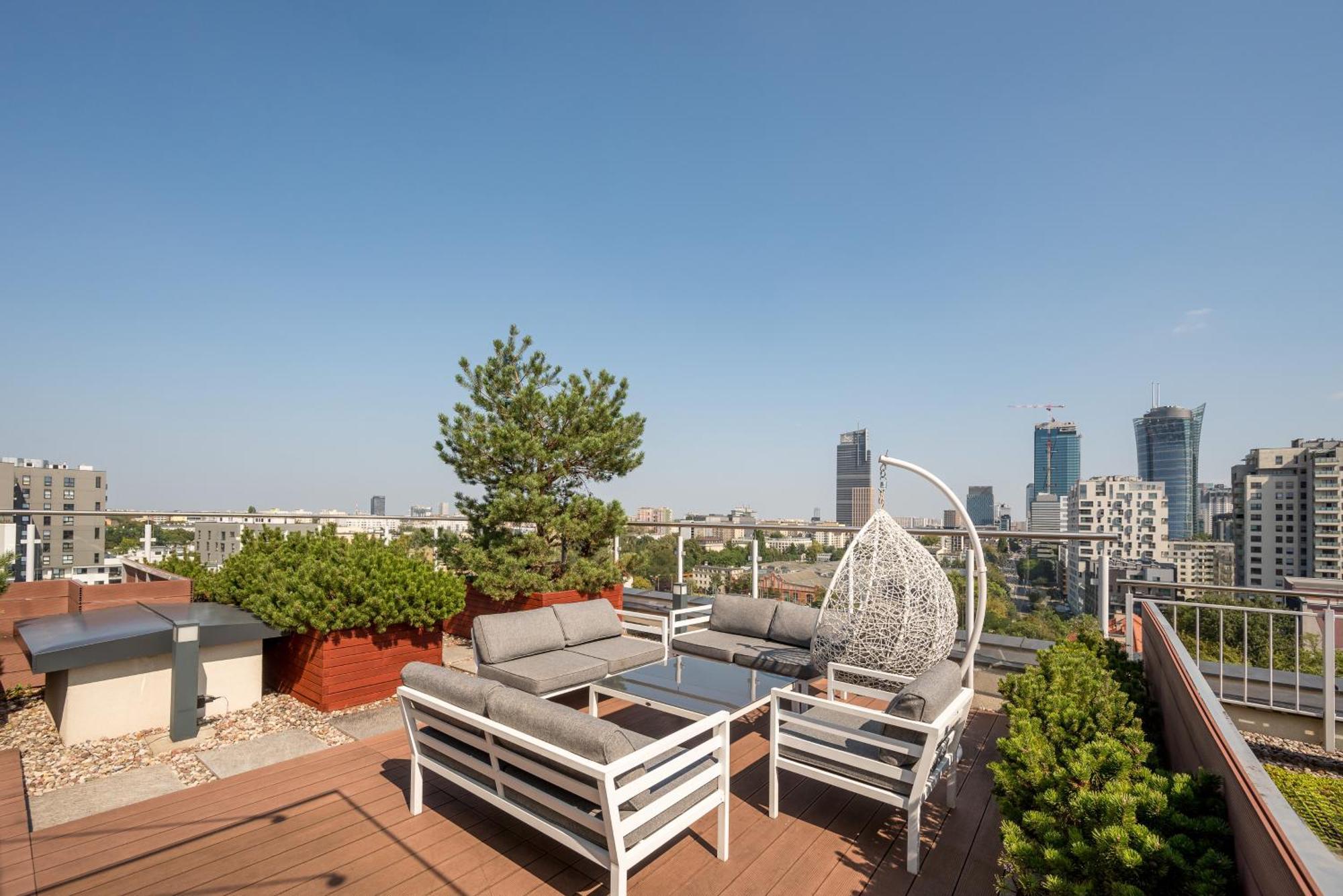 Luxury 2-Bedroom Penthouse Warsaw Skyline 15M Terrace, Garage, Gym, Rooftop & Only 500 M To Metro Exterior foto